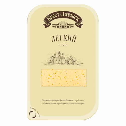 Сыр Брест-Литовск легкий 35% нарезка 150 г